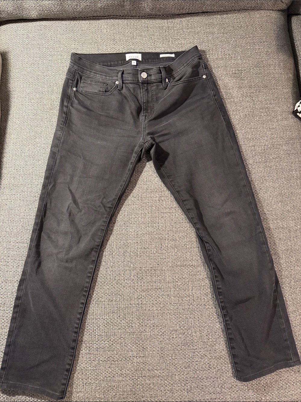 Frame Denim Men’s Slim Jeans in Charcoal Black